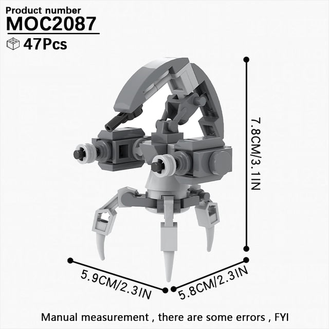 MOOXI Most Complete Space Wars Droid Spider Bot Sentry Adult Building Block Set MOC Brick Model Kit DIY Diorama Toy For Boy Gift,MOC2087