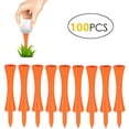thumbnail image 1 of 100 tees de golf de plástico naranja de 70 mm, tees de golf de castillo duraderos, para driver de golf, tapetes de golf y pelotas de golf de plástico, un juego de material plástico naranja, 1 of 5