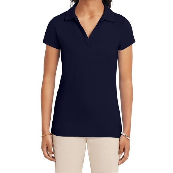 Polo IZOD para mujer, color azul marino, grande, que absorbe la humedad UPF50+