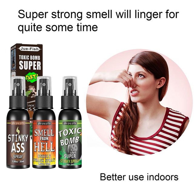 Halloween 30ml Fart Gag Spray Prank Toy Spoof Odor Terrible Smell Spray (Poo) Ehuebsd libre de BPA