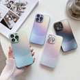 thumbnail image 2 of Metallic Lacquer Gradient Frosted Glass Phone Case with Lens Film Protection, Small Fresh Style, Ladies Favorite, for iPhone 15 14 13 12 11 Pro Max Plus Phone Case (Black,iPhone 13 Pro Max), 2 of 8