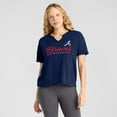 thumbnail image 4 of Women's Fanatics Navy Atlanta Braves Fan Fave Stadium Slub Boxy T-Shirt, 4 of 5