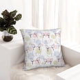 thumbnail image 6 of Pofeuu Hand Drawn Rabbit Print Double-sided plush pillowcase Square Throw Pillow Covers Pillows Cover for Living Room Bedroom Sofa Couch Cushion Cover（No pillow core）-18"x18", 6 of 7