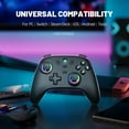 thumbnail image 3 of DFS Wireless PC Gaming Controller, Hall Effect Joystick, 2.4G/Wired 1000Hz, Turbo/Vibration, 800mAh, Works with Switch/iOS/Android - Black, 3 of 8