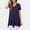 Blue, variant on ALLLIST Women's Tops Short Sleeve V Neck Holiday T-Shirts Pink Solid Casual Tunic Clothing for Women