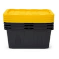 thumbnail image 5 of TOUGH BOX 27 Gal Stackable Storage Totes w/ Lids, Black and Yellow (4 pack), 5 of 5