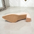 thumbnail image 5 of Vibrex Heels for Women Closed Pointed Toe Chunky Pumps Shoes Women Block High Heels Slip On Dress Office Wedding Shoes Casual Solid Color Shoes, 5 of 9