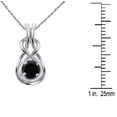 thumbnail image 3 of Mauli Jewels Engagement Necklace for Women 0.35 Carat Graceful Black Diamond Pendant 4 prongs 14K White Gold With 18'' Chain|Silver Chain, 3 of 7