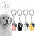 thumbnail image 4 of Keychain Pet Ash Urn Metal Pet Cremation Urn Souvenir Cylinder Funeral Waterproof Ash Container Bottle with A Paw Pendant, 4 of 5