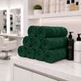 thumbnail image 6 of Dan River Salon Towel Pack of 24 Soft Quick Dry Absorbent Cotton Spa Hand Towel - Hunter Green, 16 x 26 Inches, 6 of 9