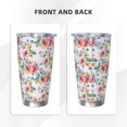 thumbnail image 3 of Salouo Rose Flowers Print 20oz Tumbler with Lid,Stainless Steel Vacuum Insulated Tumbler Durable Insulated Coffee Mug Thermal Cup with Splash Proof Sliding Lid-Straw Two-piece Set, 3 of 8