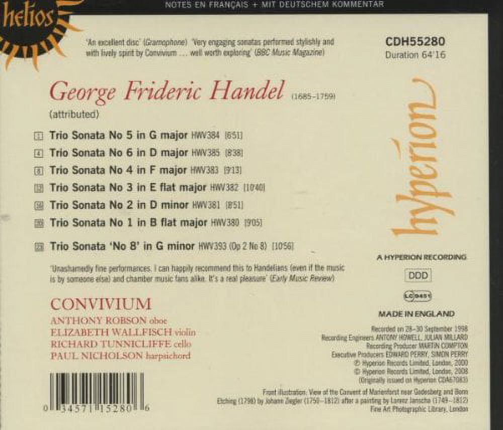 G.F. Handel - Handel: Trio Sonatas for Oboe and Violin [CD]