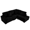 thumbnail image 4 of FFZ 93inch Sectional L-Shaped Sofa Couch with Reversible Chaise Lounge, Black, 4 of 7