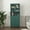 Green, variant on Spaco Stylish Blue MDF Storage Cabinet, Tempered Glass Doors, Organizer, 23.62Lx13.78Wx63H