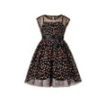 thumbnail image 1 of Robe Fille Multicolore Arc-en-Ciel à Pois Tulle Noir Robe de Soirée 6 Ans, 1 of 1