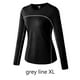 thumbnail image 5 of Ropa interior térmica de otoño para mujer, capa base de manga larga, calentadores ajustados elásticos, ropa cómoda, entrenamiento de Fitness Prendas para la parte del cuerpo negro y gris SG Minnieouse  AP013660-19, 5 of 6