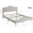 thumbnail image 2 of Twin/Full/Queen Size Princess Platform Bed Frame - Velvet Upholstery, LED Adjustable Headboard & Footboard, Easy Assembly, No Box Spring Needed, 2 of 8