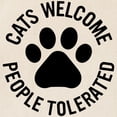 thumbnail image 2 of CafePress - Cats Welcome People Tolerated Tote Bag - Unisex Canvas Tote Bag, Beige, 1-Piece, 2 of 6