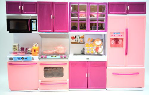 Details about   Fisher Price loving family MY first Dollhouse Kitchen SINK STOVE FRIDGE pink yel 