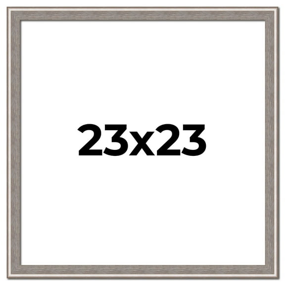 23x23 Frame Grey Real Wood Picture Frame Width 1.25 inches | Interior Frame Depth 0.5 inches | Hans