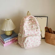 Resicozy Coquette Bow Backpack,Bow Backpack 3pcs Set Cute Kawaii Backpack Set Large Capacity with Lunch Box Pink