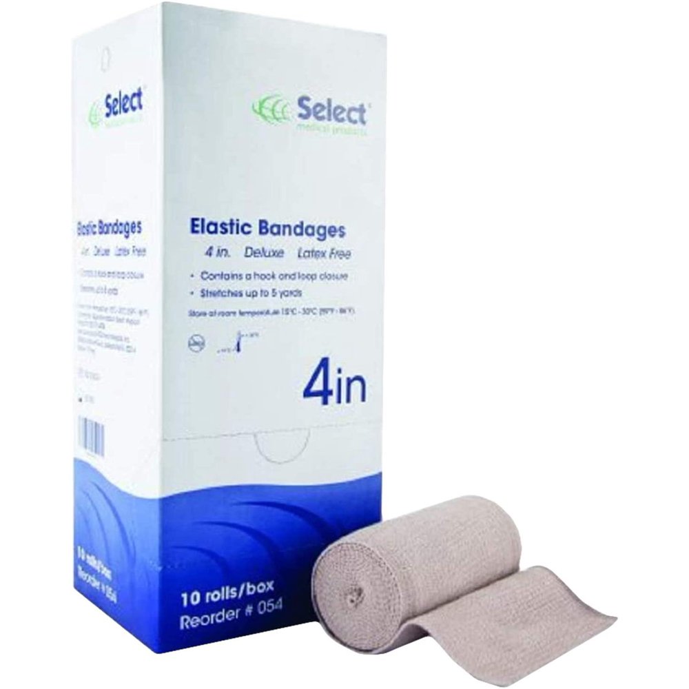Pack of 50 Elastic Bandages 4 inch x 5 Yard. NonSterile Bandages with