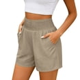 thumbnail image 5 of FAIWAD High Waisted Shorts Women Casual Summer Wide Leg Shorts Smocked Vacation Boho Short Pants, 5 of 9