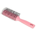 thumbnail image 3 of Detangling Hair Brush with Rounded Nylon Teeth, Hollow Back Design, Curved Body, Non Slip Handle, Hanging Hole for Hair Care, 3 of 7
