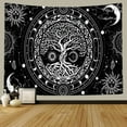 thumbnail image 2 of Tree of Life Tapestry for Bedroom, Hippie Black and White Tapestry, Cool Sun and Moon Galaxy Wall Tapestry, Spiritual Tree Tapestry Wall Hanging Decor for Living Room Dorm 60X40IN, 2 of 6