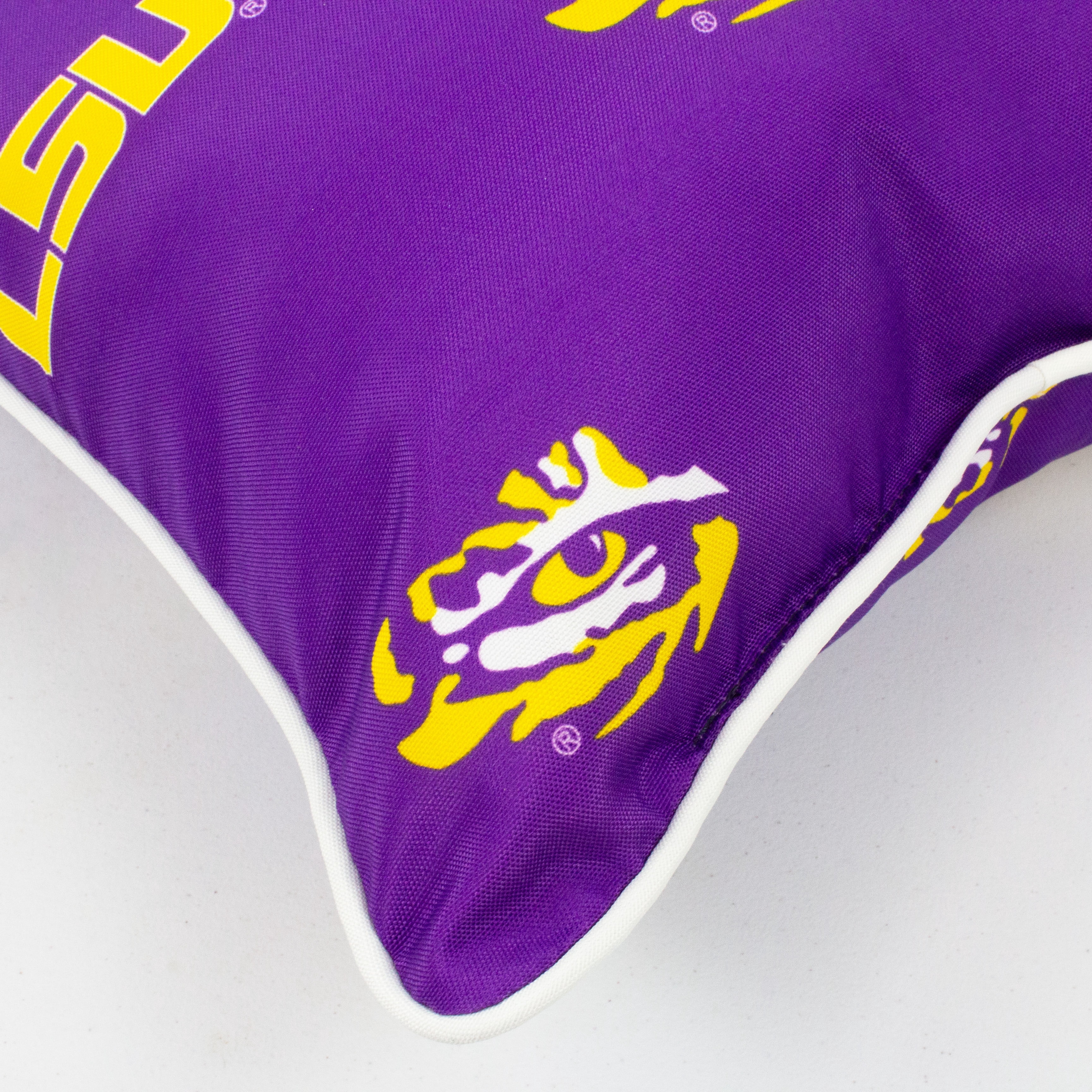 LSU Tigers College Covers Indoor or Outdoor Decorative Pillow 16 in x 16 in