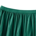 thumbnail image 6 of Maxi Skirts Solid Color Elastic Waist Pleated Skirt Womens Summer Casual Flowy Ruffles Skirt Dress, 6 of 7