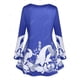 thumbnail image 2 of Talla grande Paisley Flower Print CutOut O Ring T Shirt Rosegal Mangas largas de talla grande, 2 of 5