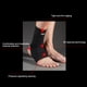 thumbnail image 2 of Equipo De Protección Deportiva Tobillera de baloncesto negra trenzada 3D transpirable para hombres y mujeres (XL), 2 of 8