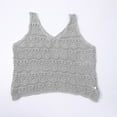 thumbnail image 5 of BLOCLOALO Camisole Tops for Women Flowy Tops for Women Womens Summer Tank Top for Women 2024 Trendy V Neck Crochet Sleeveless Shirts Sweater Vest Tank Top Loose Tank Tops Blouses Casual Grey S, 5 of 5