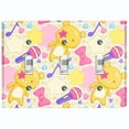 thumbnail image 1 of Metal Light Switch Wall Plate Outlet Cover (Yellow Teddy Bear Karaoke Hearts Music Bow - Triple Toggle), 1 of 2