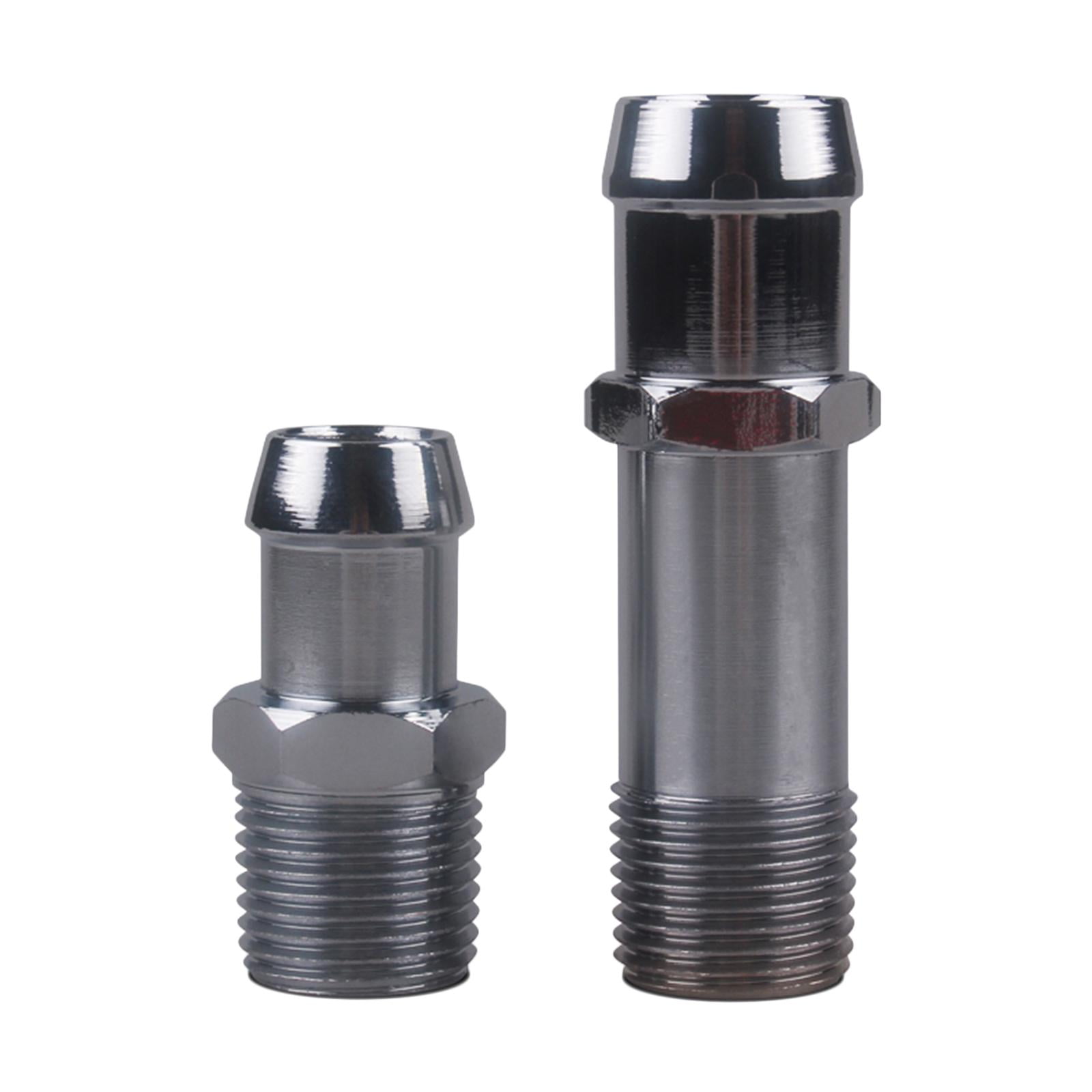 Nishiyuenyi 2pcs Chromed Heater Hose Fittings 3/4" Water Pump 5/8" Intake Connector Advanced
