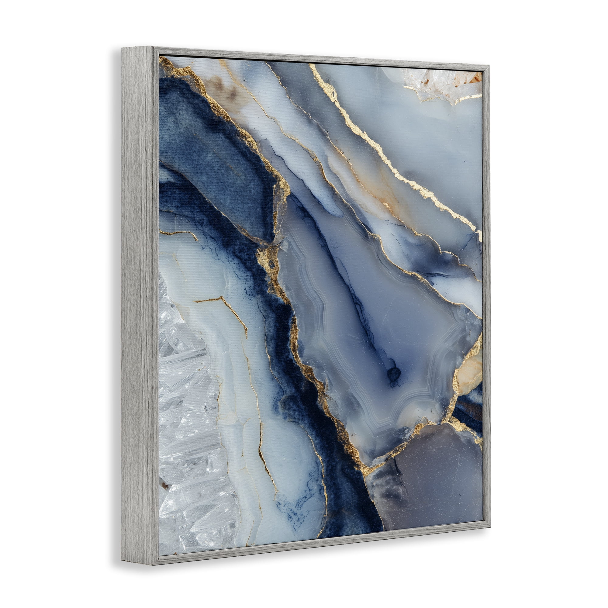 Stupell Industries Crystal Twilight Cracks Gray Framed Giclee Art, design by Svetlana Aleynikova