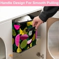 thumbnail image 5 of RATGDN Collapsible Fabric Cube Storage Bin with Double Handles for Living Room Bedroom Office Black - Collection of Tropical Fruits, 5 of 7