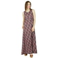 thumbnail image 6 of Bimba Women Long Floral Maxi Dress Multicolor Rayon Day Gown Chic Style, 6 of 7