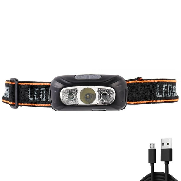 Escalada XPE LED Faro Inducción de onda Impermeable 300lm Faro de pesca (Negro)