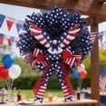 thumbnail image 4 of Miwamany Independence Day Patriotic Wreath, Red White Blue Star Hanging Ornament, 4th of July Home Party Decoration for Front Door Wall Porch Gathering, 4 of 9