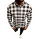 thumbnail image 1 of Camisas De Franela Para Hombre Hombres manga larga Otoño Invierno Casual Plaid impreso camisas Top blusa camisas (Grey, XL), 1 of 7