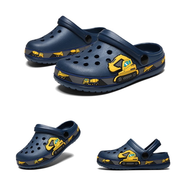Kids Hole Garden Shoes Unicorn Dinosaur Beach Flat Sandals Slippers Child Sandals Anti Skid Slipper Summer Hole ShoesBlue30 He Qiyong unisex