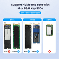 thumbnail image 3 of M.2 Hard Disk Holder Nvme/Sata Dual Protocol Solid State Hard Disk Box Usb3.2 Notebook External NVME SD Docking Station, 3 of 7
