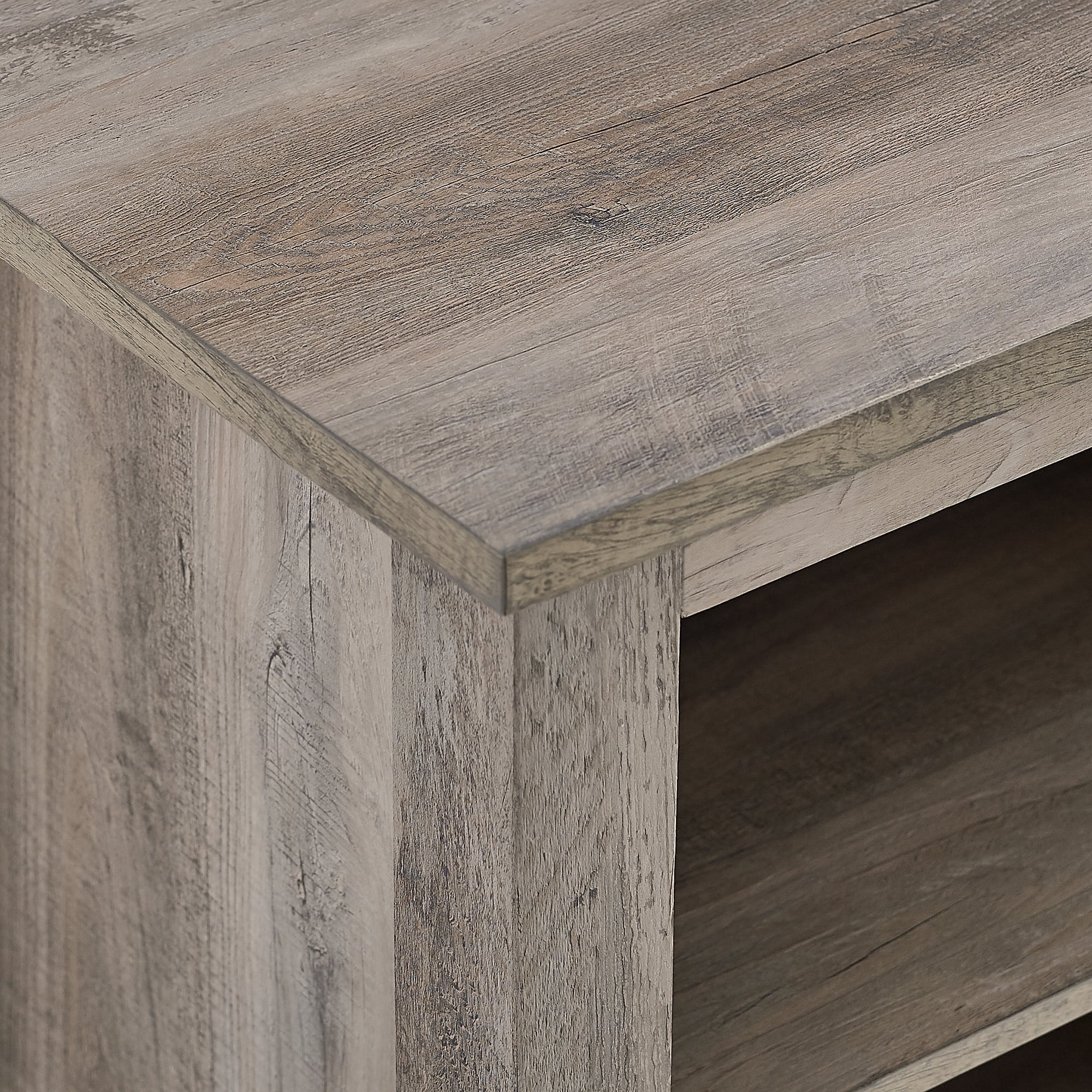 Manor Park Transitional Electric Fireplace TV Stand, Grey Wash