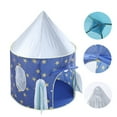 thumbnail image 2 of Kids Play Tent - Foldable Baby Toy House With Starry Rocket Castle Design, Indoor Outdoor Play Space For Toddlers, Easy Setup & Storage - For Boys Girls, Playroom Bedroom Backyard, 2 of 9