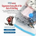 thumbnail image 6 of Spacesaver Premium *Jumbo* Vacuum Storage Bags (Works with Any Vacuum Cleaner + Free Hand-Pump for Travel!) Double-Zip Seal and Triple Seal Turbo-Valve for 80% More Compression!, 6 of 6