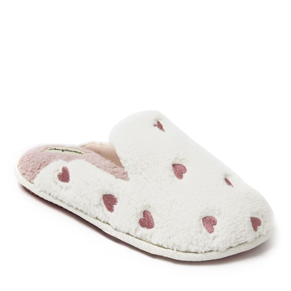 Dearfoams Women's Valentines Day Hearts Scuff Slipper