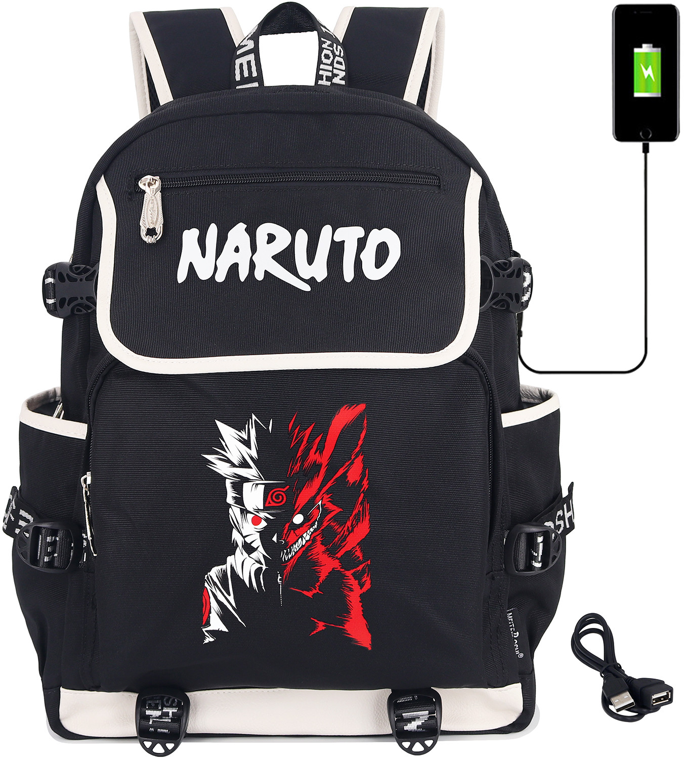 Roffatide Anime Naruto Backpack Cosplay School Bag Laptop Backpack with