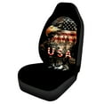 thumbnail image 5 of Jeiento USA Flag Car Seat Covers Front Seats Only Eagle Bucket Seat Covers 1 PCS Saddle Blanket Seat Covers Protector Auto Accessory Universal Fit for Most Vehicles 4Th of July Decor, 5 of 6